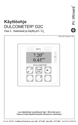 Dulcometer D2C käyttöohje