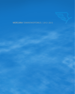 mercuria toimintakertomus | 2012–2013