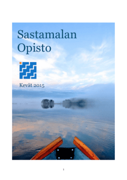 Sastamalan Opisto kevät 2015