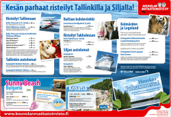 Kesän parhaat risteilyt Tallinkilla ja Siljalla!