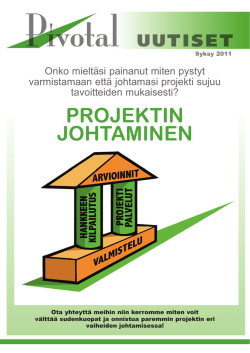PROJEKTIN JOHTAMINEN - Pivotal Consulting Oy