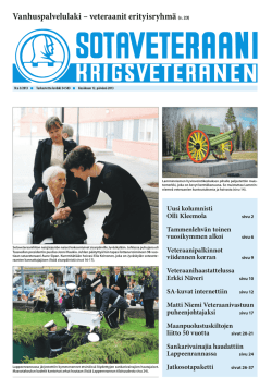 Sotaveteraani 3/2013 - Suomen Sotaveteraaniliitto ry