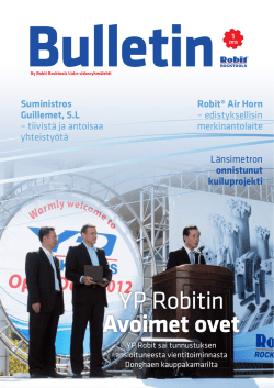 Bulletin 1/2013 - Robit Rocktools Ltd