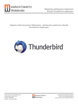 Sähköpostiohje Mozilla Thunderbird