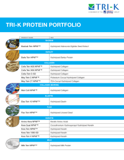 Protein Portfolio 2014 - TRI