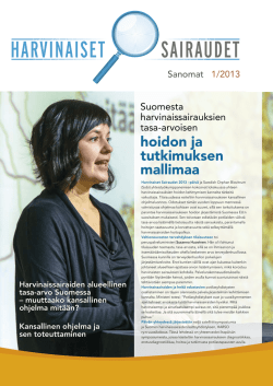 Harvinaiset Sairaudet Sanomat 2013