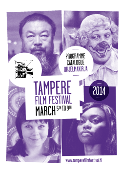 Ohjelmakirja 2014 - Tampereen elokuvajuhlat