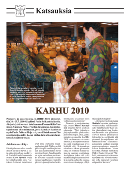 karhu 2010 - Pioneeriaselajin Liitto ry