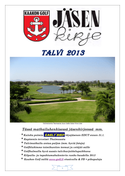 TALVI 2013 - Kaakon Golf
