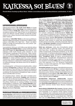 Kaikessa soi blues! - uutislehtinen 1/2014 (pdf)