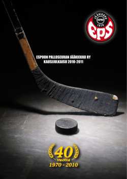 EPS Kausijulkaisu 2010-2011 - Espoon Palloseuran Jääkiekko ry