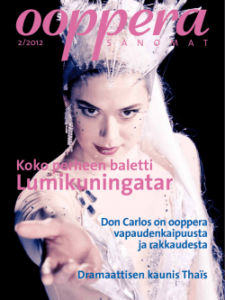 Oopperasanomat 2/2012 - Suomen Kansallisooppera
