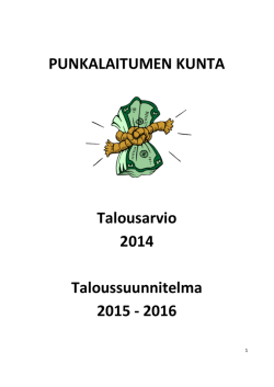 Talousarvio 2014 ja taloussuunnitelma 2015