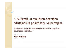E N Setälä kansallisten tieteiden Setälä kansallisten tieteiden E. N.