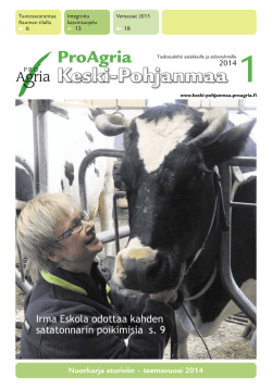 Tiedotuslehti 1/2014 (pdf) - ProAgria Keski