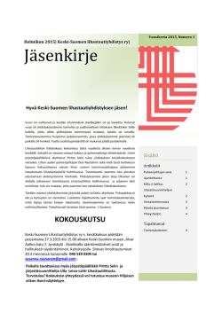 Jäsenkirje 1/2015 - Keski-Suomen lihastautiyhdistys ry