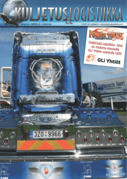 Kuljetus&Logistiikka -lehti on mukana messuilla GLi Yhtiön osastolla