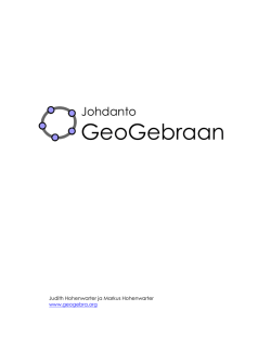 Johdanto GeoGebraan (pdf 4MB)