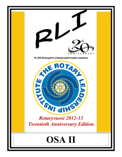RLI Osa II - Rotary Leadership Institute