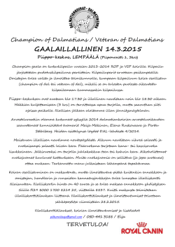 GAALAILLALLINEN 14.3.2015