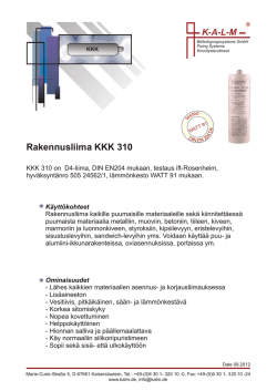 Rakennusliima KKK 310 - KALM Befestigungssysteme GmbH