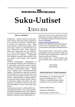 Suku-uutiset 1/2012-2014