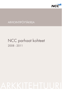 NCC parhaat kohteet 2008-2011 arviointipöytäkirja