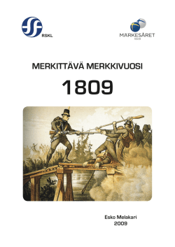 Merkittävä Merkkivuosi 1809 - Ruotsinsuomalaisten keskusliitto