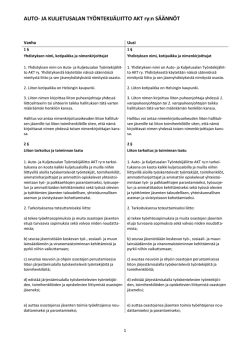 Liiton säännöt vertailu.pdf - Auto- ja Kuljetusalan Työntekijäliitto AKT ry