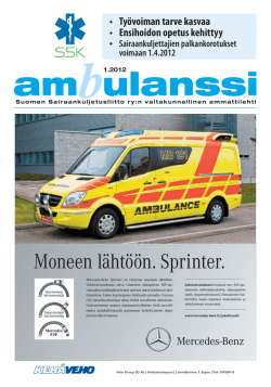 Ambulanssilehti 01/12 - Suomen Sairaankuljetusliitto