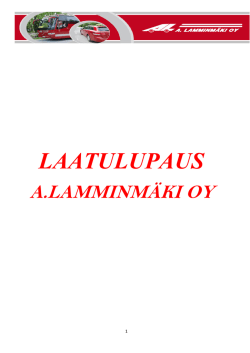 LAATULUPAUS - A. Lamminmäki Oy