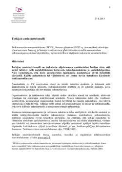 Tutkijan ansioluettelomalli (PDF) - Tutkimuseettinen neuvottelukunta