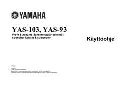 Yamaha YAS-93 käyttöohje