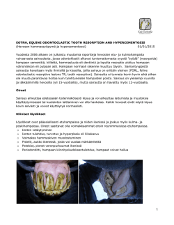 EOTRH, EQUINE ODONTOCLASTIC TOOTH RESORPTION AND