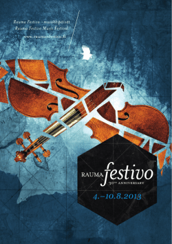 Rauma Festivo -musiikkipäivät Rauma Festivo Music Festival