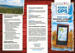 Ultrapoint Koira-GPS 2013 Syksy, esite