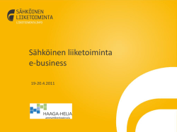 Sähköinen liiketoiminta e-business - Sähköinen Liiketoiminta Suomi