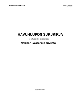 HAVUHUUPON SUKUKIRJA