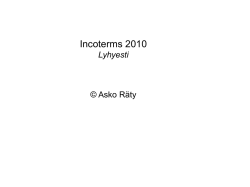 Incoterms 2010 lyhyesti