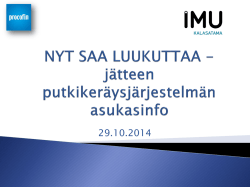 IMU -asukastilaisuus 29.10.2014