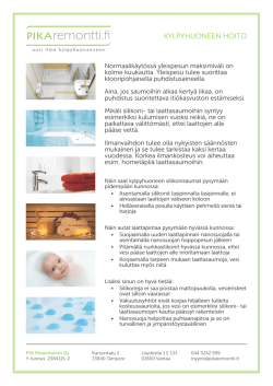 Lataa kylpyhuoneen hoito-ohjeet