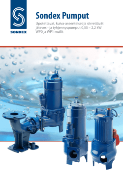 Sondex pienikokoiset jätevesipumput sovellukset