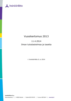 Vuosikertomus 2013 - Insinööriliitto IL ry