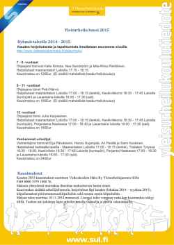 YU kausi 2015.pdf - Valkeakosken Haka ry