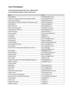 List of Participants