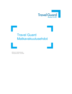 Travel Guard Matkavakuutusehdot