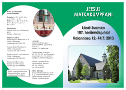 JEESUS MATKAKUMPPANI - Eurajoen kristillinen opisto