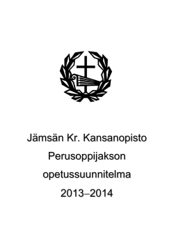 OPS_13-14 - Jämsän Kristillinen Kansanopisto