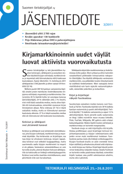 Jäsentiedote 3/2011 - Suomen tietokirjailijat ry
