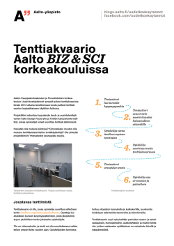 Linkki Tenttiakvaario Aalto BIZ & SCI -korkeakouluissa